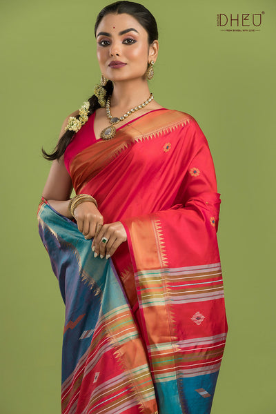 Pure Silk Kalakshetra Saree (Silk Mark Certified)