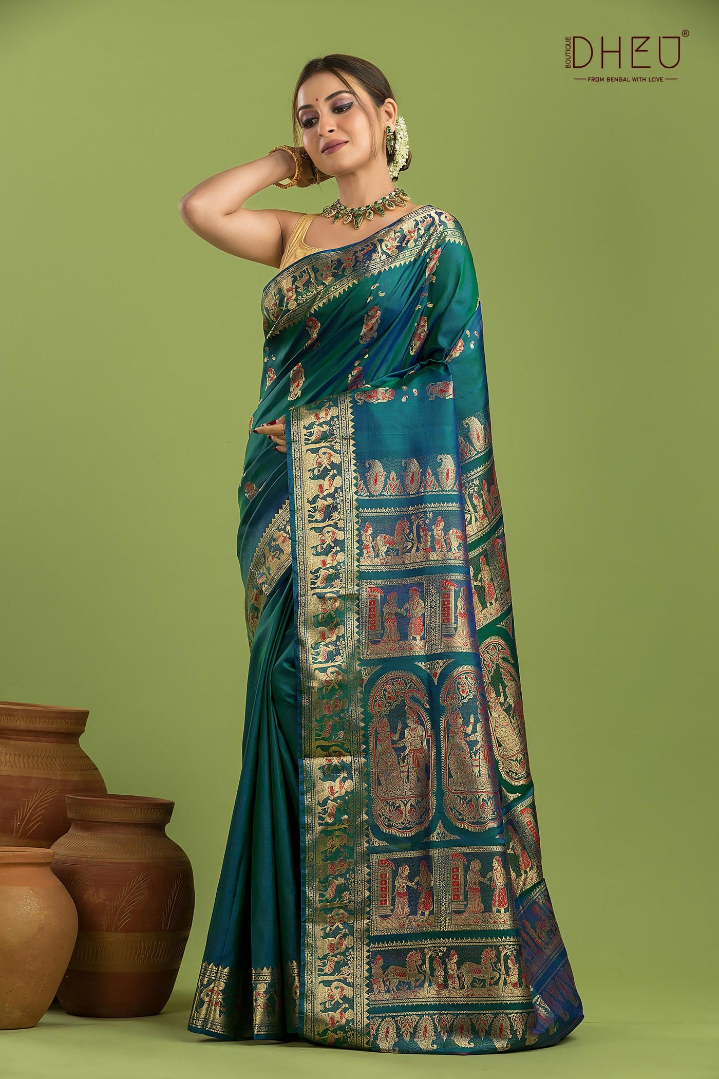 Pure Swarnachari Silk Saree (with silk mark certified)