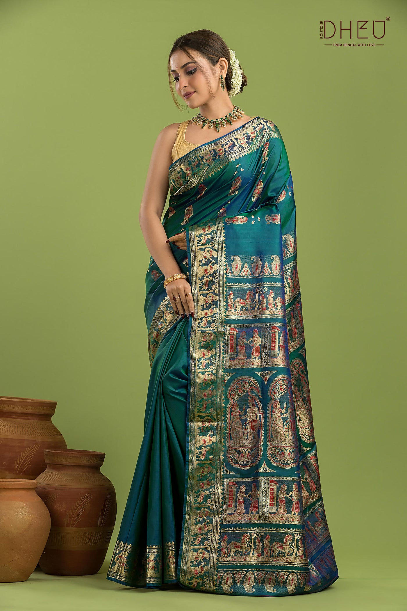 Pure Swarnachari Silk Saree (with silk mark certified)