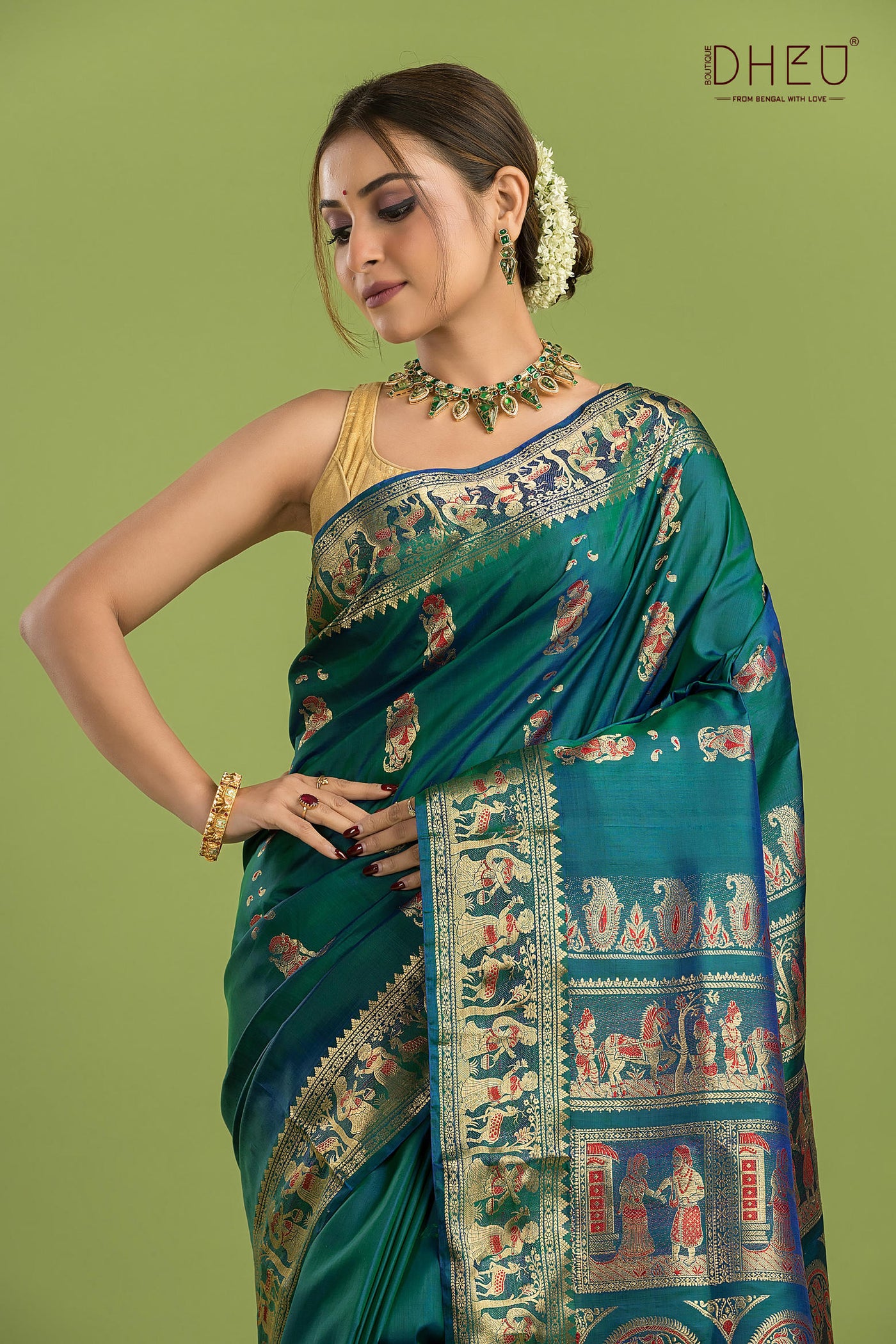 Pure Swarnachari Silk Saree (with silk mark certified)