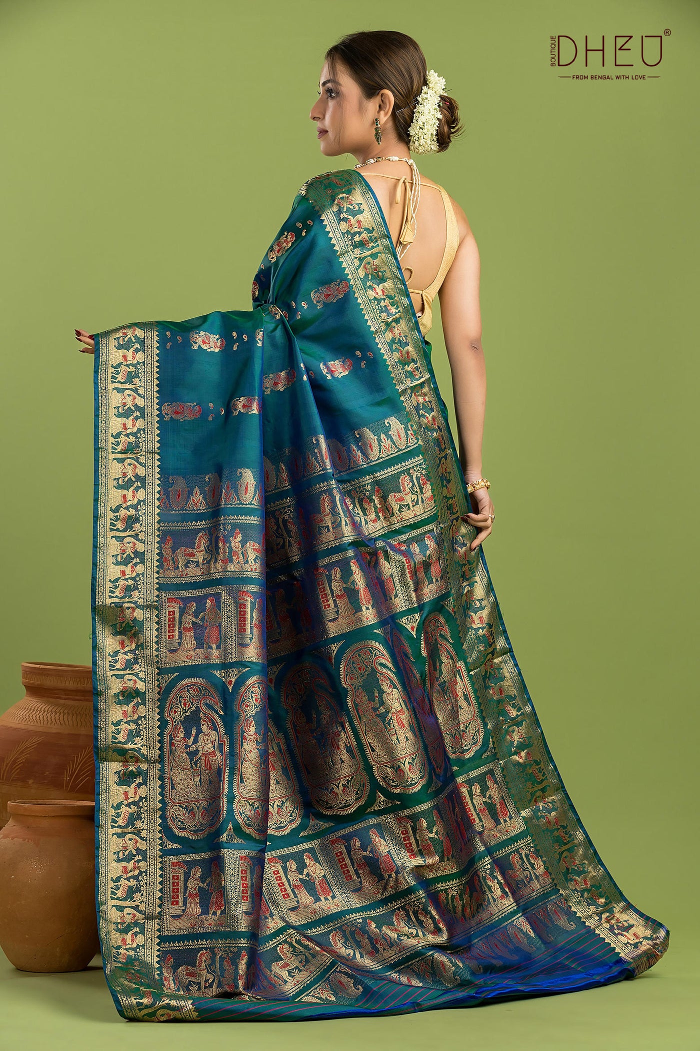Pure Swarnachari Silk Saree (with silk mark certified)