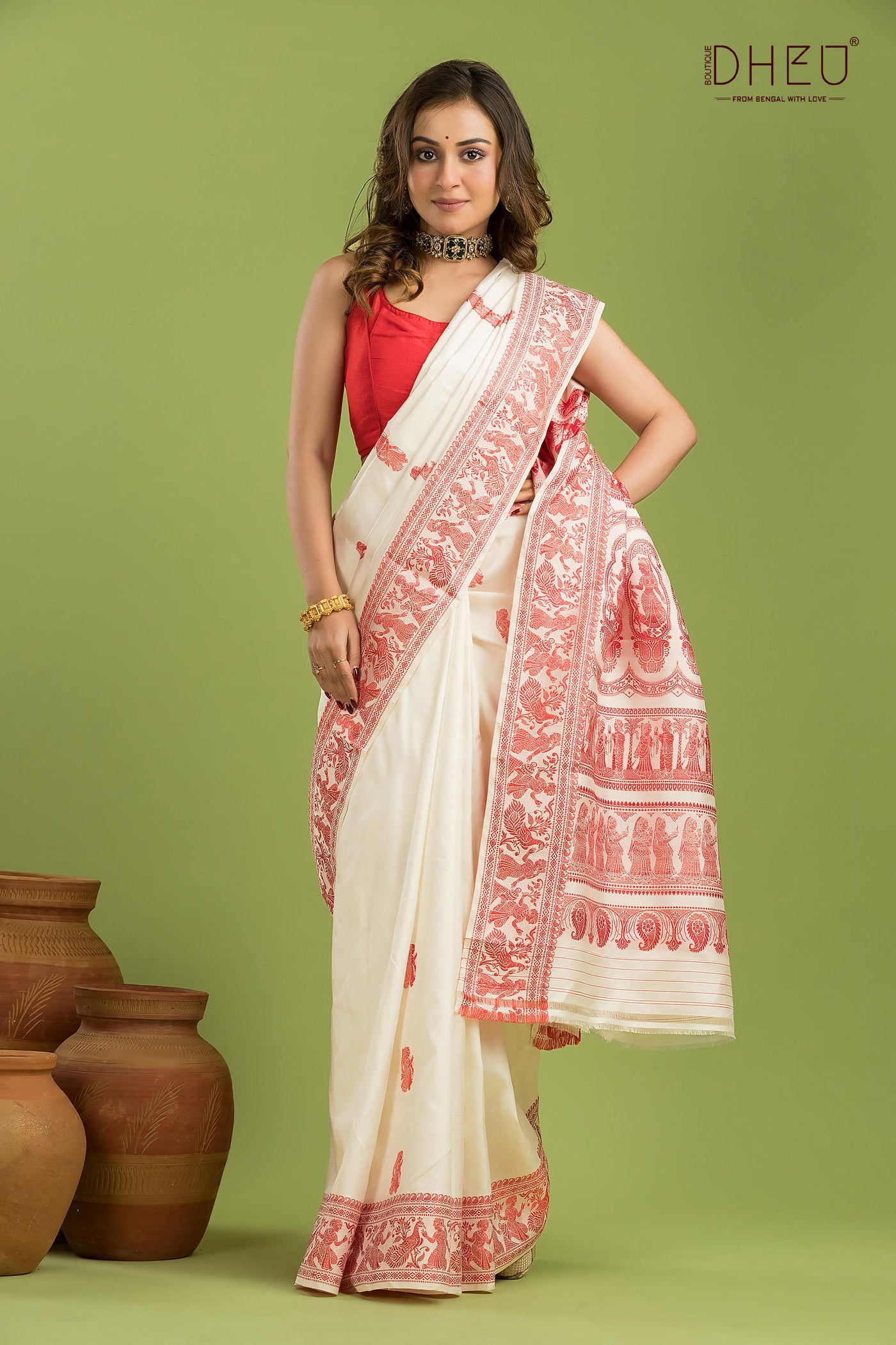 Pure Baluchari Silk Saree (with silk mark certified)