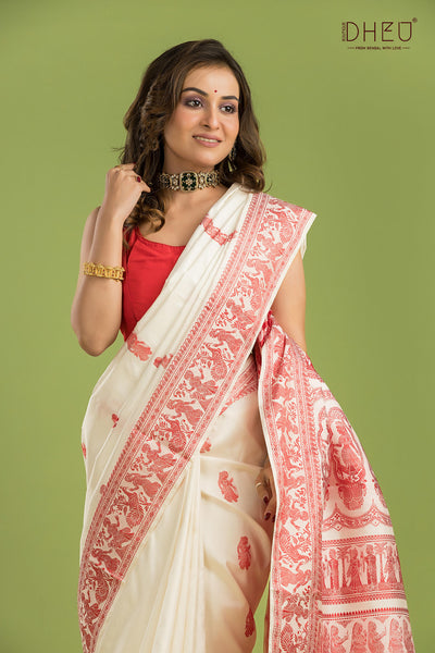 Pure Baluchari Silk Saree (with silk mark certified)
