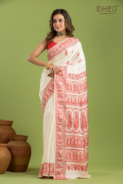 Pure Baluchari Silk Saree (with silk mark certified)