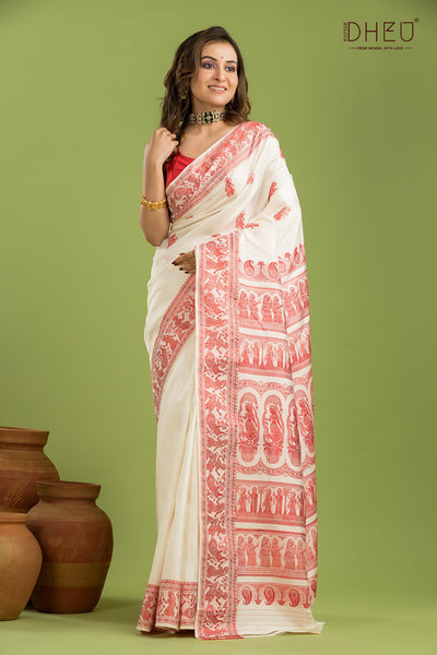 Pure Baluchari Silk Saree (with silk mark certified)