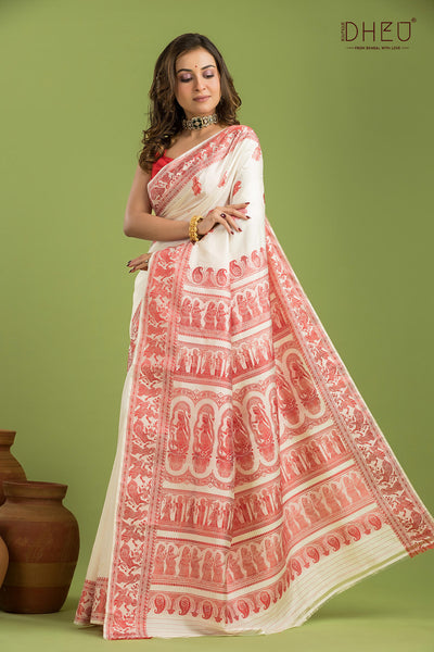 Pure Baluchari Silk Saree (with silk mark certified)