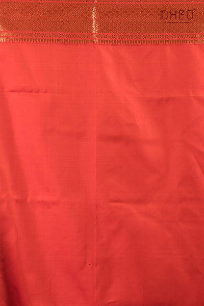 Pure Silk Golap Swarnachari Saree (with silk mark certified)