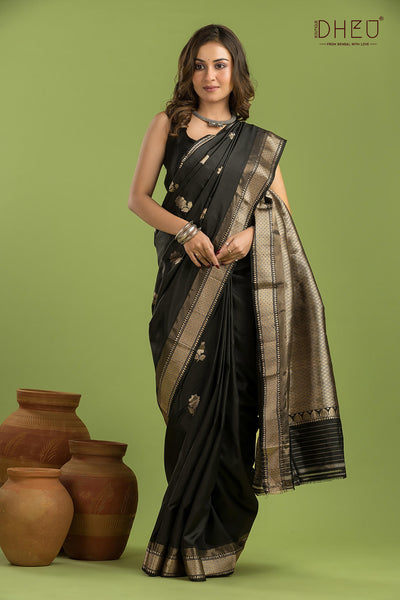Pure Silk Golap Swarnachari Saree (with silk mark certified)