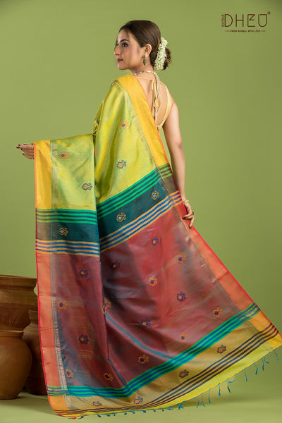 Pure Silk Kalakshetra Saree (Silk Mark Certified)