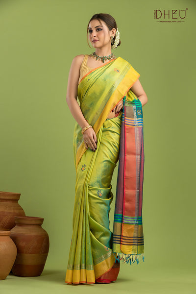 Pure Silk Kalakshetra Saree (Silk Mark Certified)