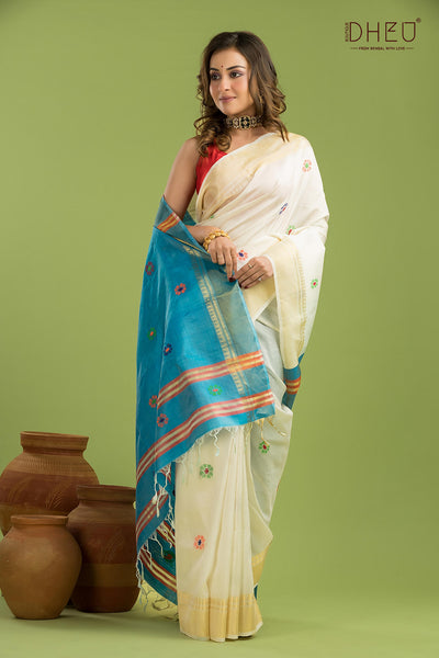 Pure Silk Kalakshetra Saree (Silk Mark Certified)