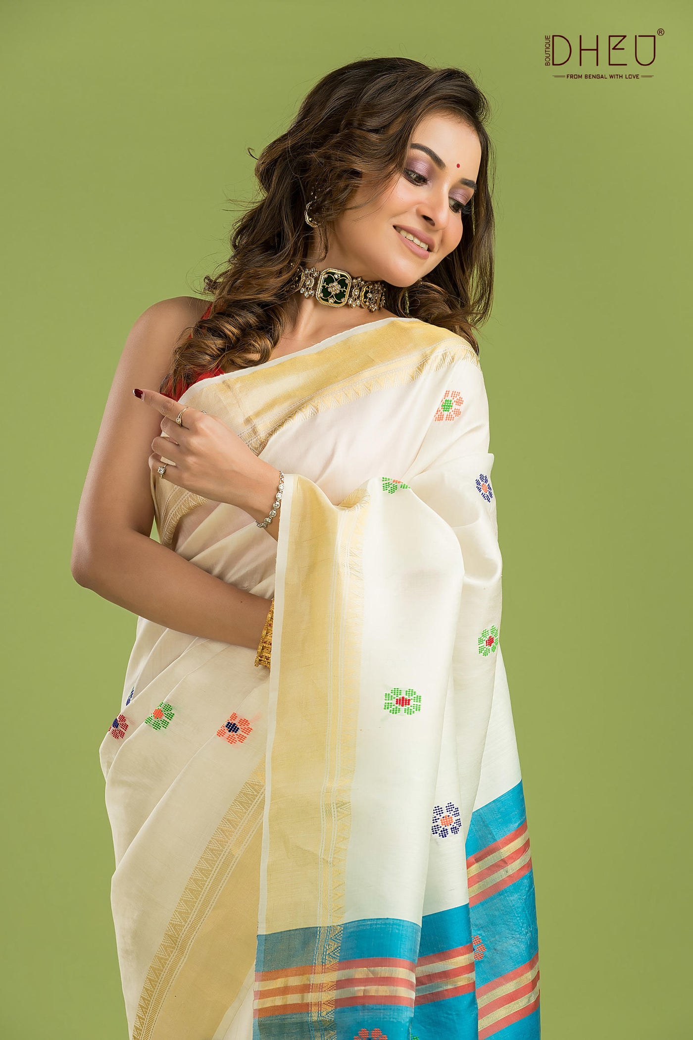 Pure Silk Kalakshetra Saree (Silk Mark Certified)