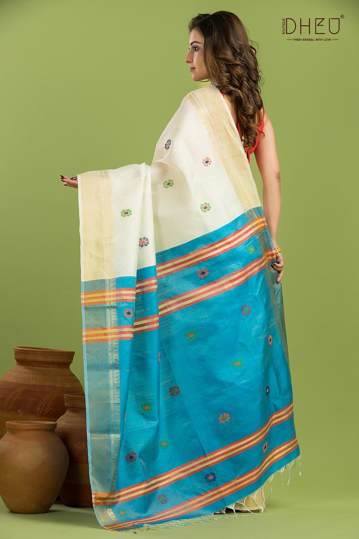 Pure Silk Kalakshetra Saree (Silk Mark Certified)
