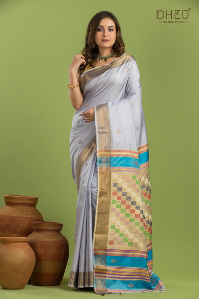 Pure Silk Kalakshetra Saree (Silk Mark Certified)