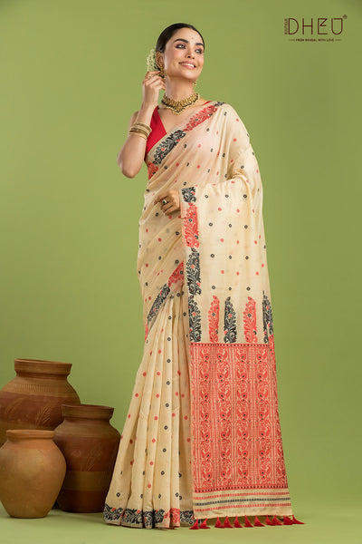 Designer Assam Silk Saree