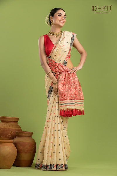 Designer Assam Silk Saree