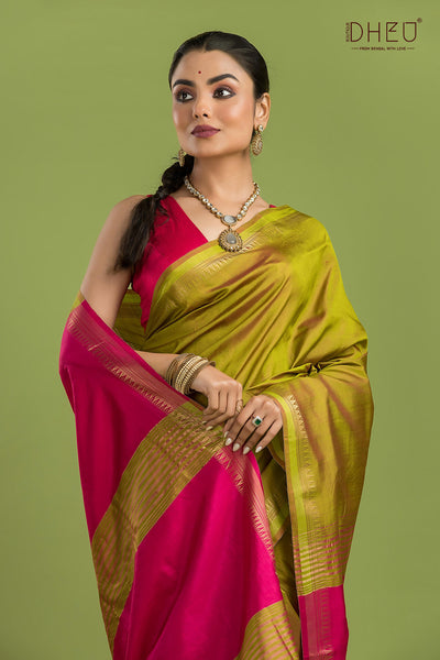 Pure Silk Zari Border Saree (Silk Mark Certified)