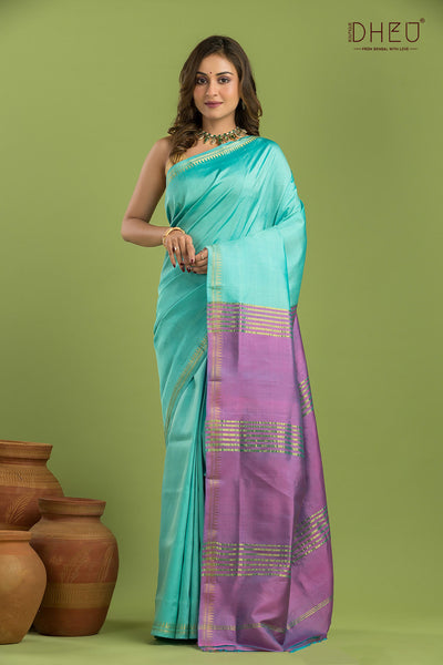 Pure Silk Zari Border Saree (Silk Mark Certified)