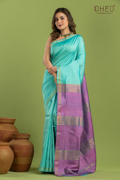Pure Silk Zari Border Saree (Silk Mark Certified)