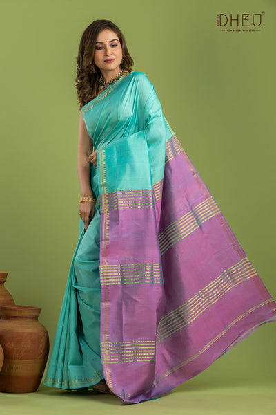 Pure Silk Zari Border Saree (Silk Mark Certified)