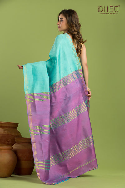Pure Silk Zari Border Saree (Silk Mark Certified)
