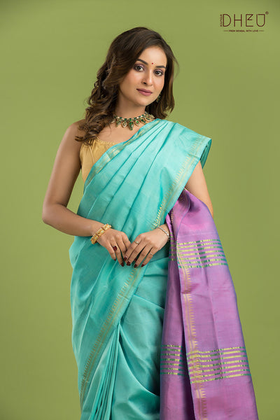Pure Silk Zari Border Saree (Silk Mark Certified)