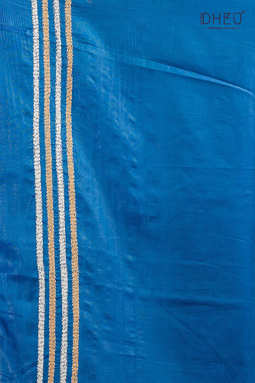 Bangalore Silk Kantha Stitch Saree