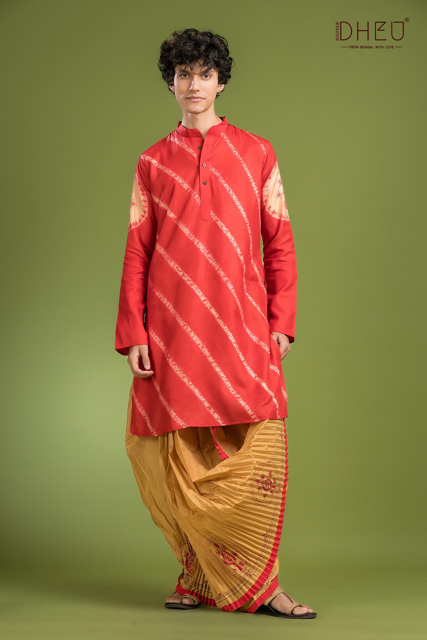 Pure Silk Designer Kurta & Dhoti(Optional) Set