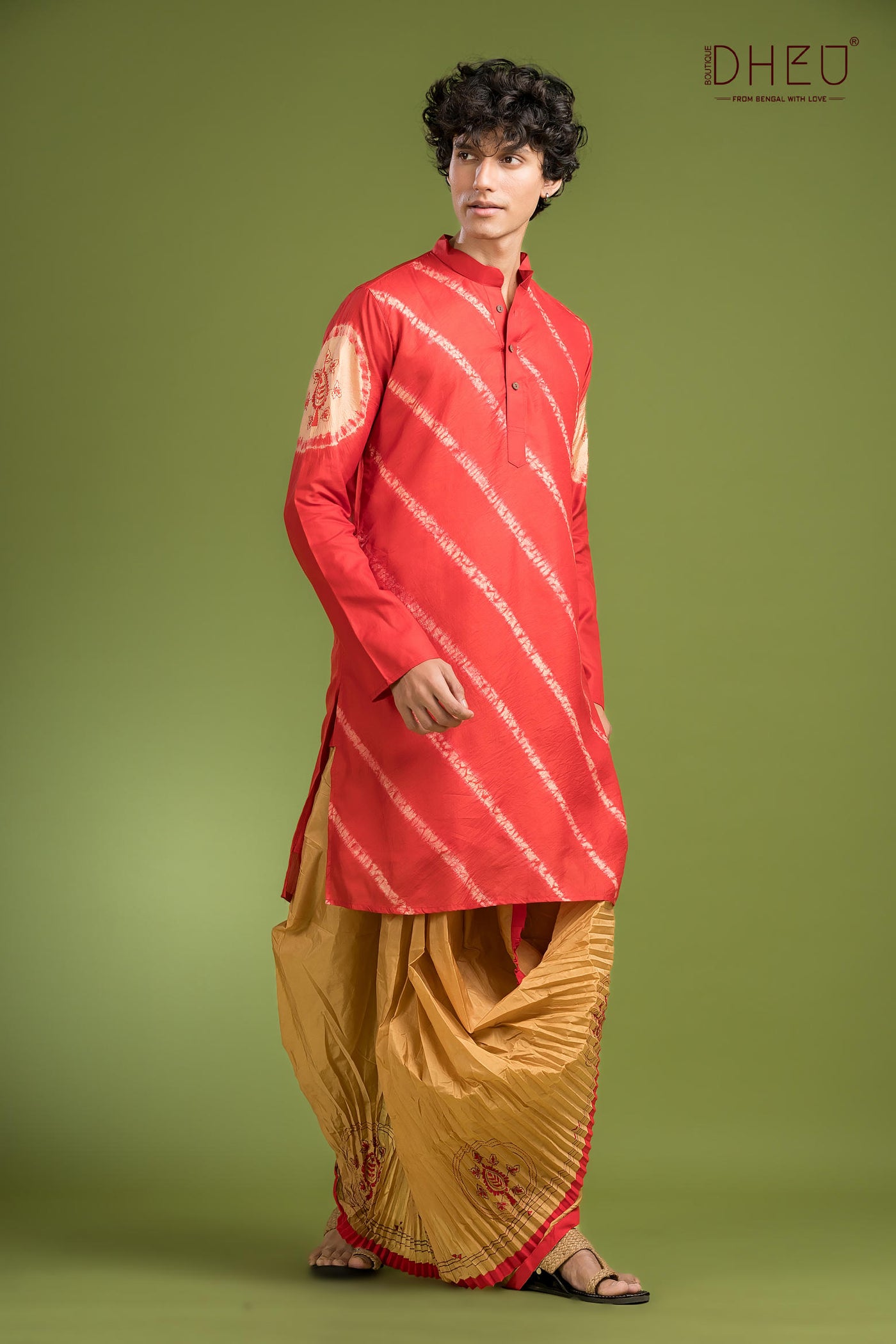 Pure Silk Designer Kurta & Dhoti(Optional) Set