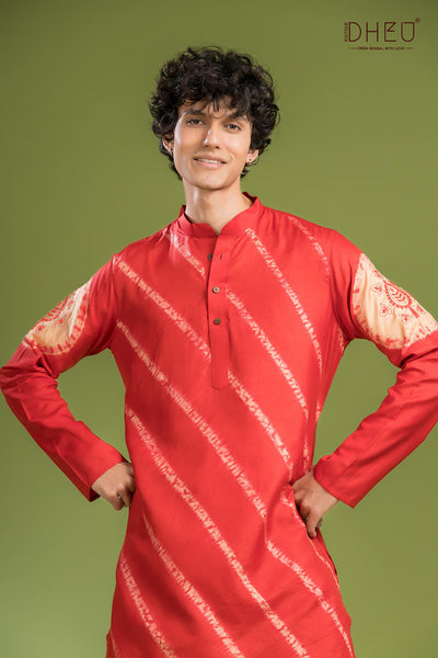 Pure Silk Designer Kurta & Dhoti(Optional) Set