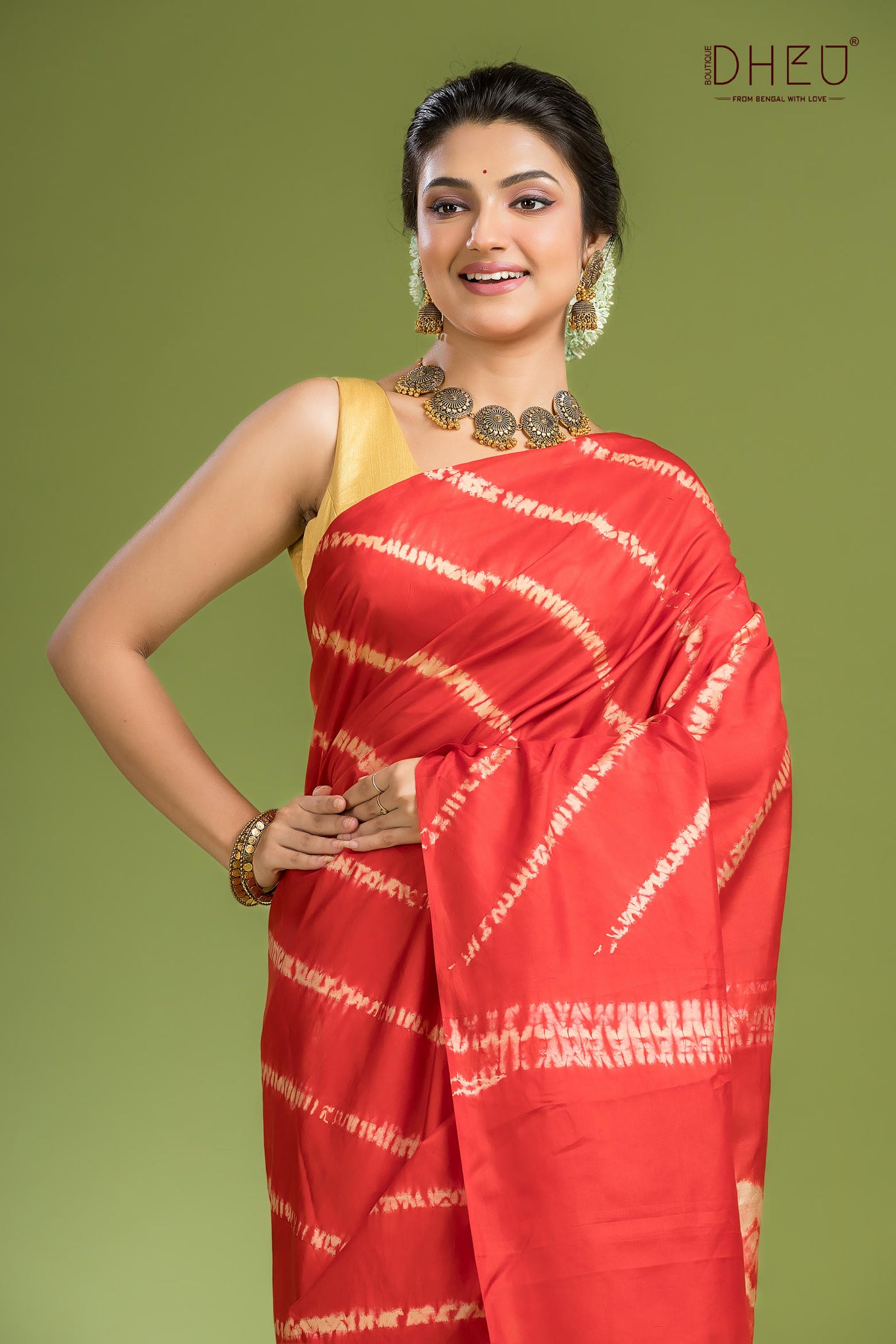 Exclusive Pure Silk Saree, Kurta & Dhoti(Optional) Couple Set