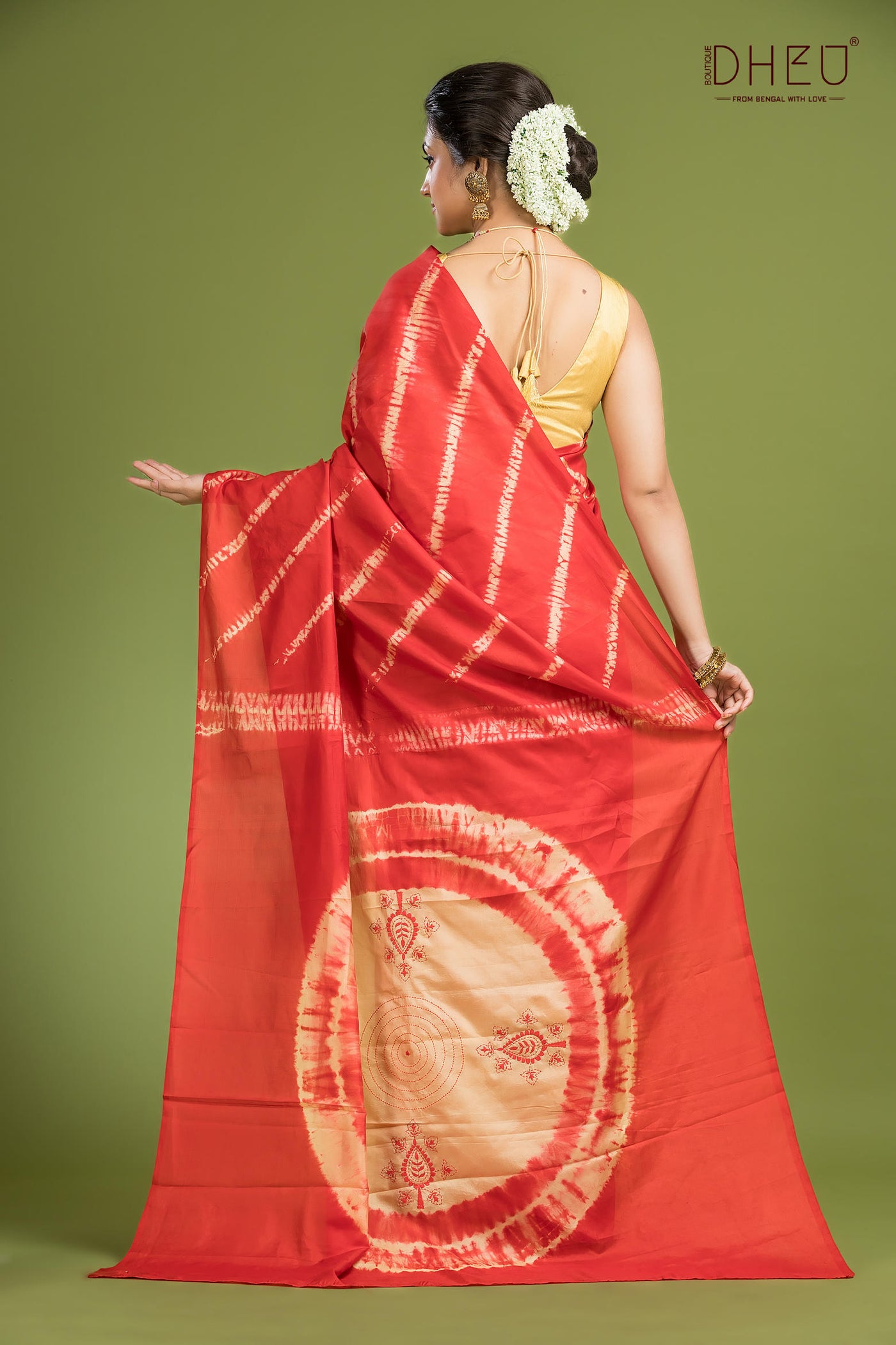 Exclusive Pure Silk Saree, Kurta & Dhoti(Optional) Couple Set
