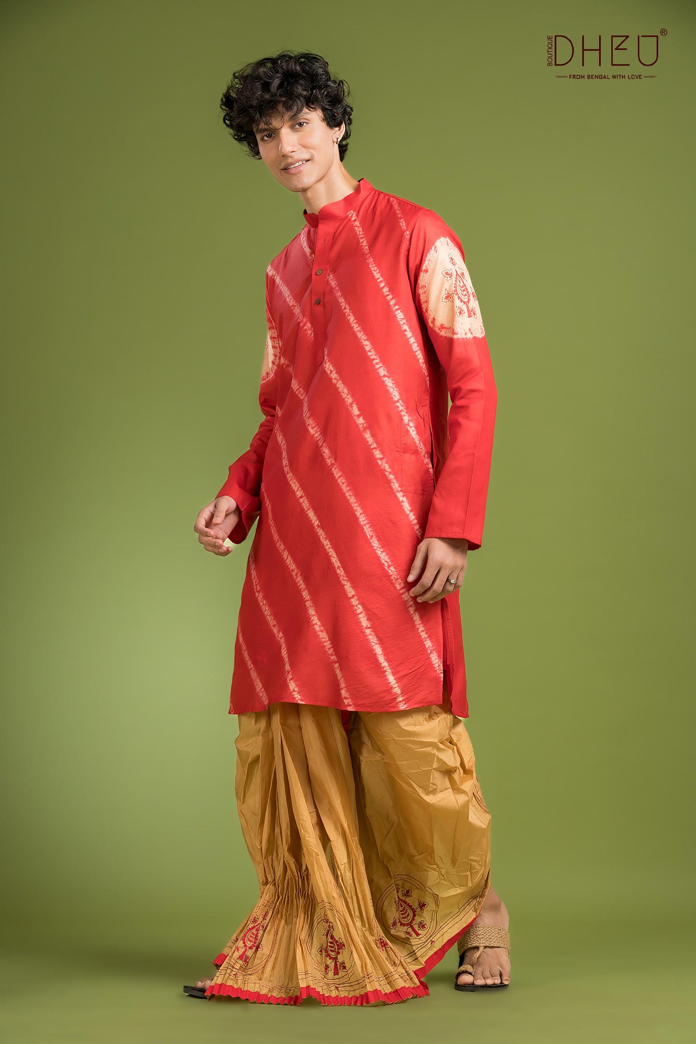 Pure Silk Designer Kurta & Dhoti(Optional) Set