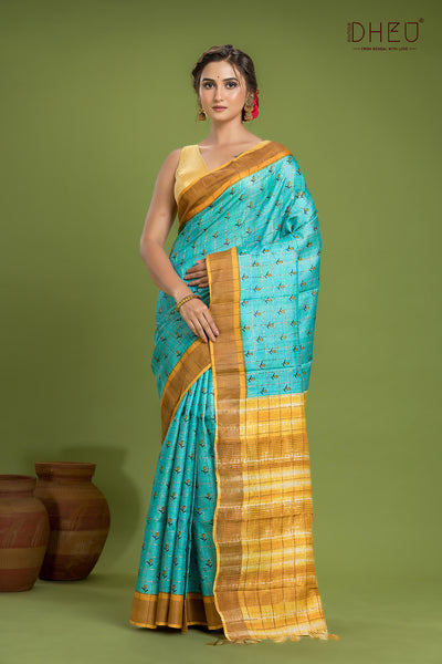 Exclusive Tussar Silk Saree (Silk Mark Certified)