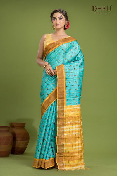 Exclusive Tussar Silk Saree (Silk Mark Certified)