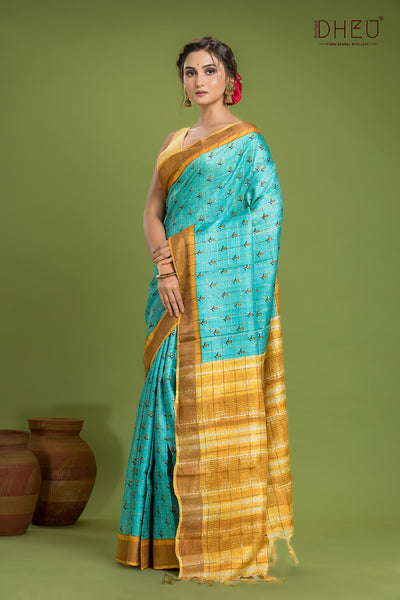 Exclusive Tussar Silk Saree (Silk Mark Certified)