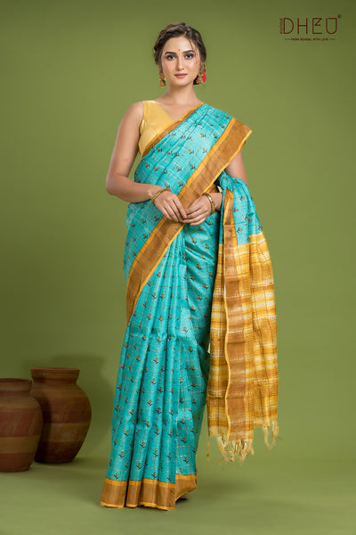 Exclusive Tussar Silk Saree (Silk Mark Certified)