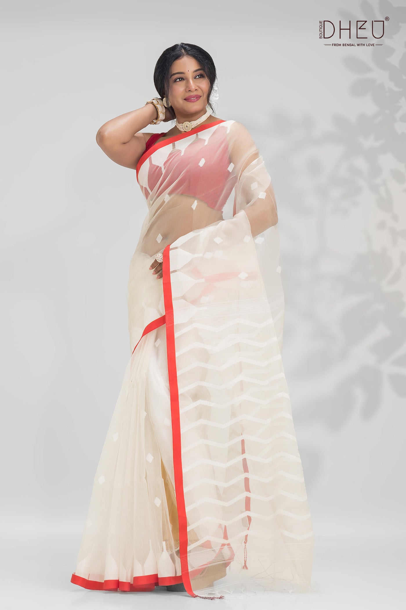 Designer silk muslin saree at lowest cost only at dheu.in