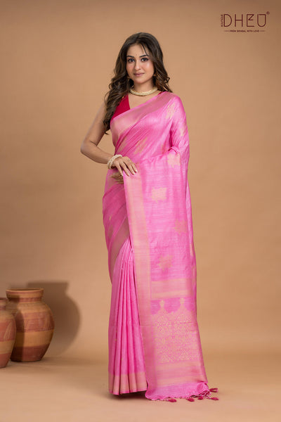 Designer Jute Munga Silk Saree