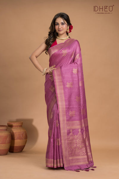 Designer Jute Munga Silk Saree