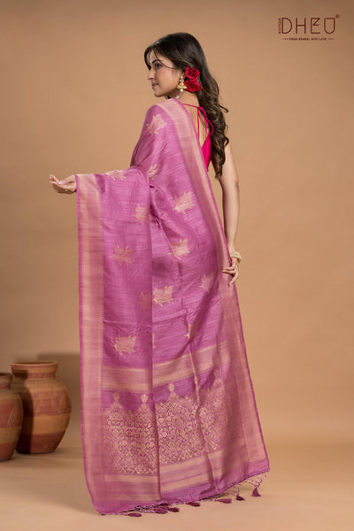 Designer Jute Munga Silk Saree