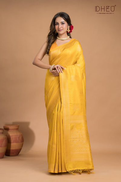 Designer Jute Munga Silk Saree