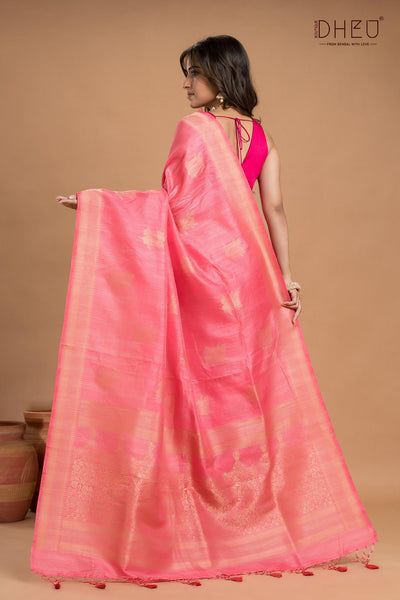 Designer Jute Munga Silk Saree
