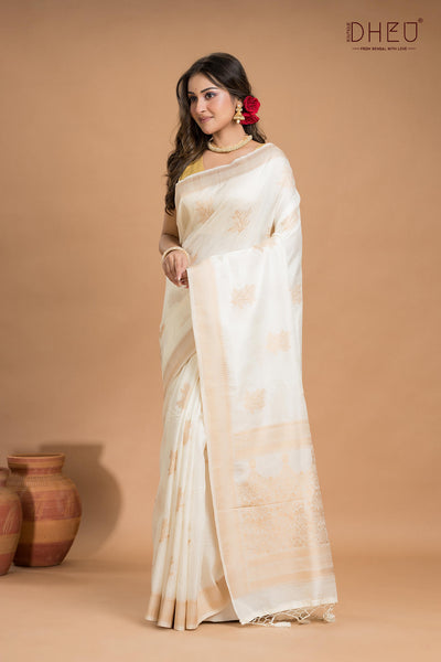 Designer Jute Munga Silk Saree