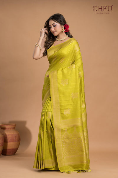 Designer Jute Munga Silk Saree