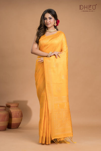 Designer Jute Munga Silk Saree