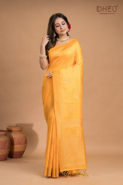 Designer Jute Munga Silk Saree
