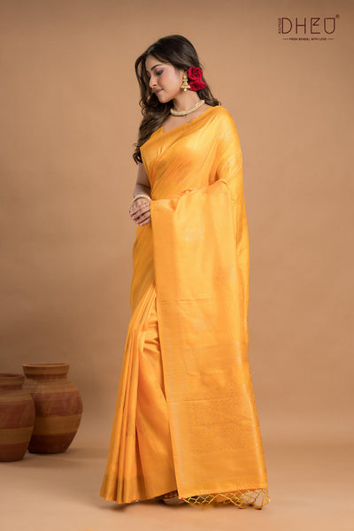Designer Jute Munga Silk Saree