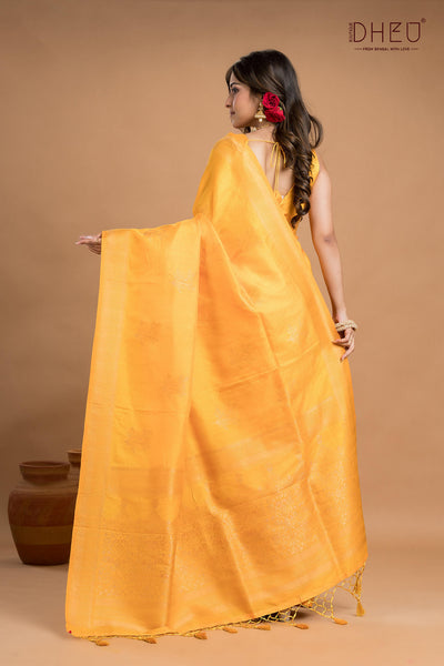 Designer Jute Munga Silk Saree