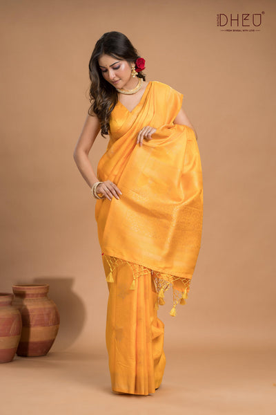 Designer Jute Munga Silk Saree